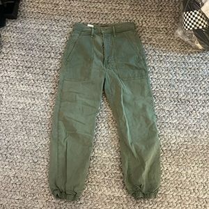 Mother green jogger denim